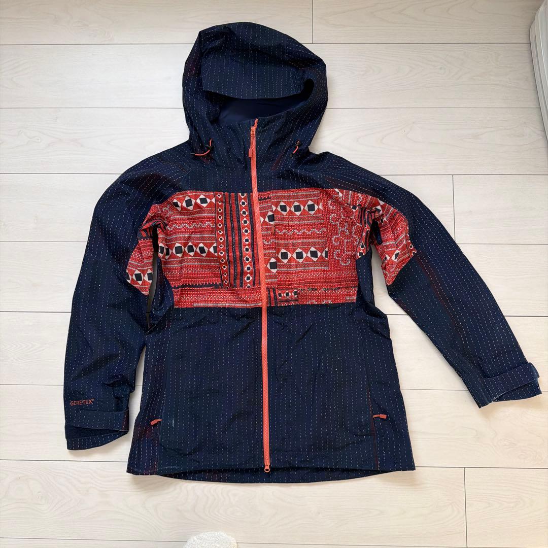 ak スノーボードウェア 女性用 上下セット ネイビーオレンジ