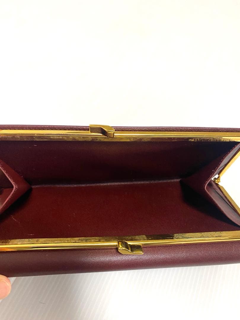 Cartier カルティエ　ボルドー　ワインレッド　長財布　三つ折り　未使用品