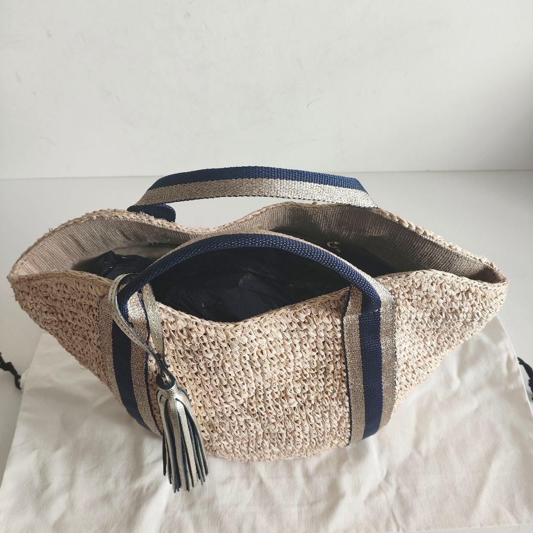 ヴィオラドーロ ラフィア トートバッグ　カゴバッグ　ラフィア