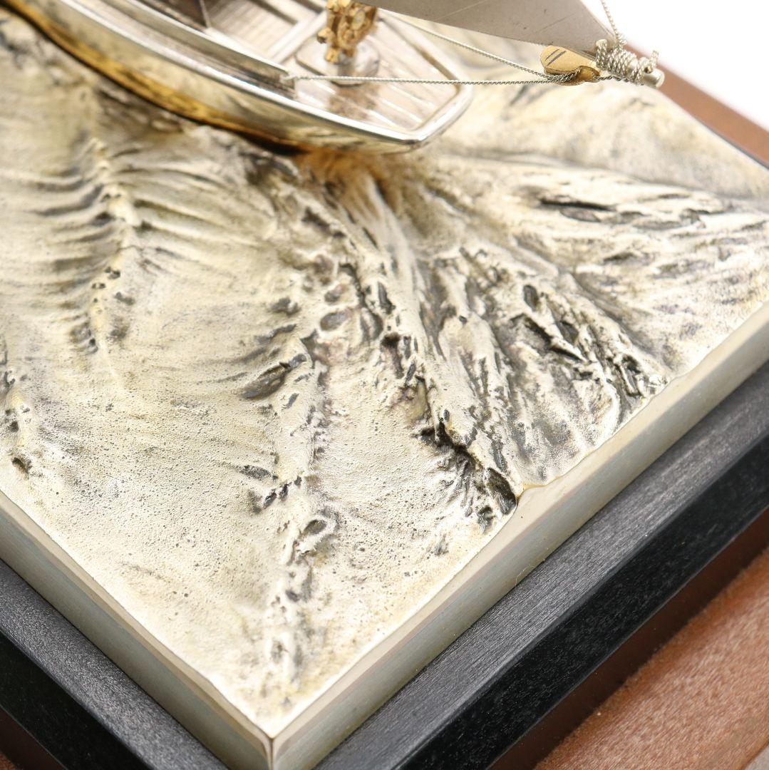 銀製刻印 銀製 シルバー 帆船 ヨット 約100g　V367　GK1