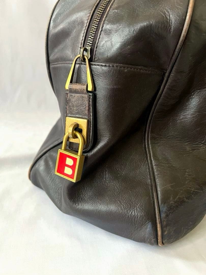 【BALLY／バリー】 レザーボストンバッグ　 ブラウン　旅行バッグ　ショルダー