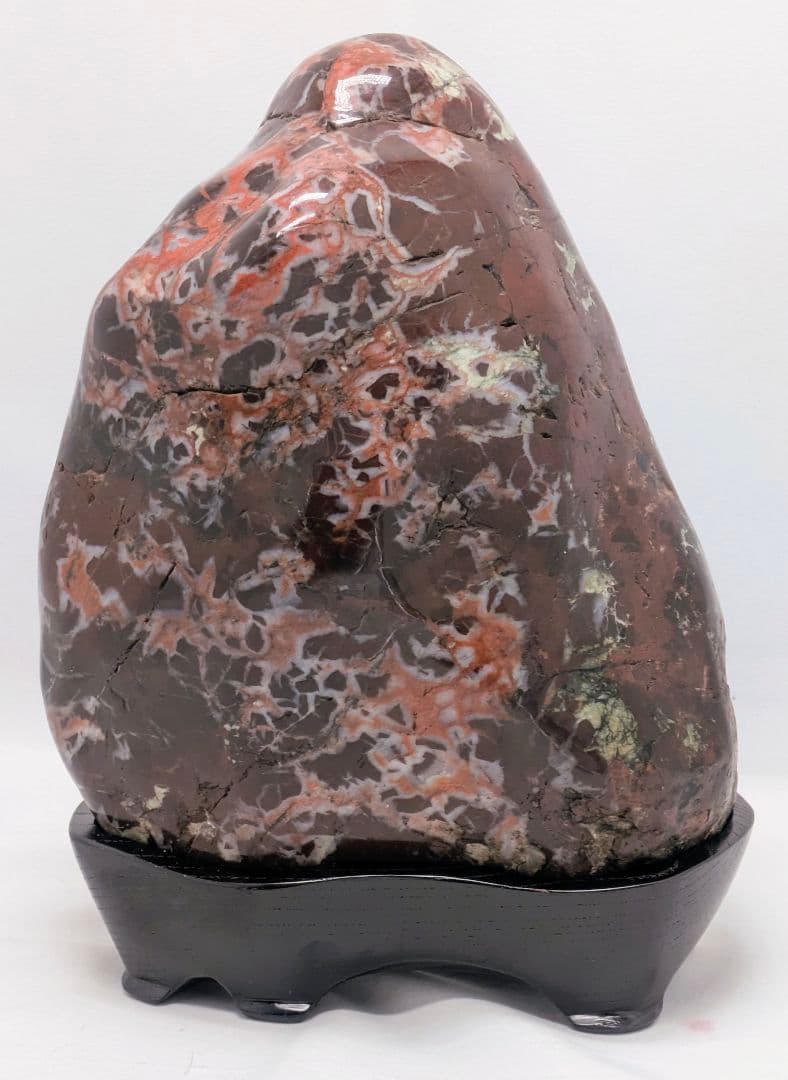 ケ*イ様 雷光石　雷石　両面に火の鳥乱舞　山の形　根尾 鑑賞石 水石 自然石　木