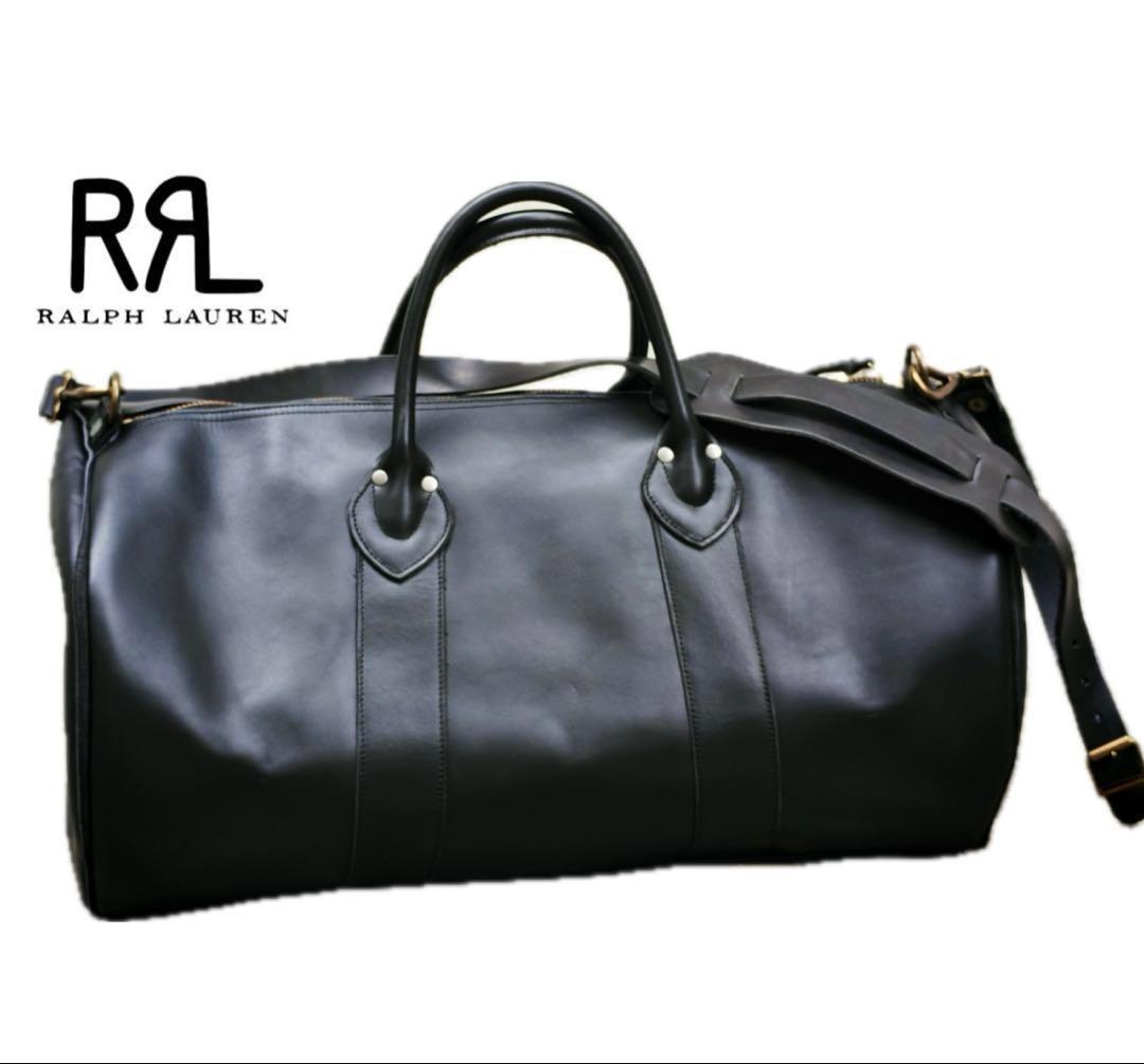 【美品】RRL ダブルアールエル ボストンバック レザー