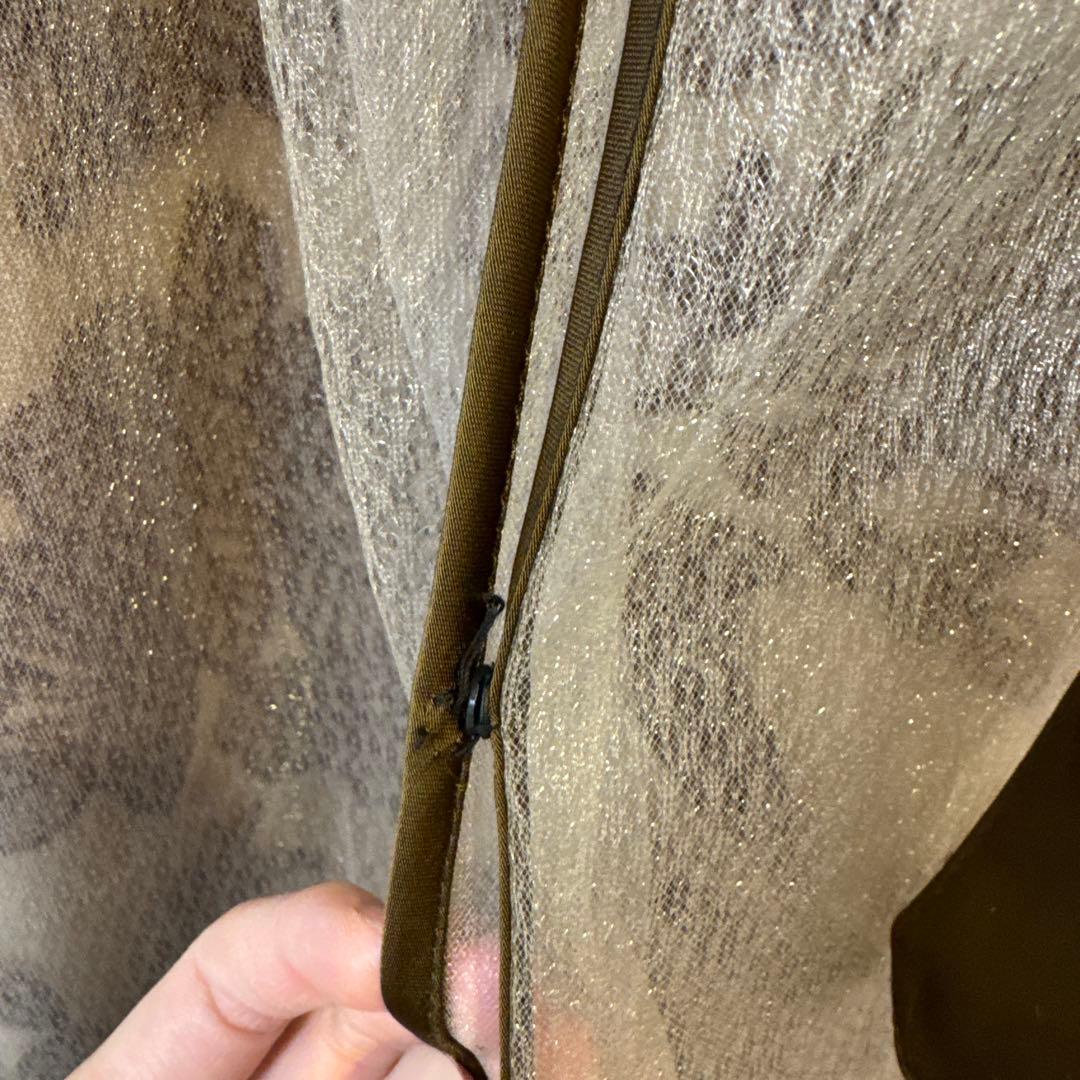 Leja チュールパイピングリーフベルトAラインドレス