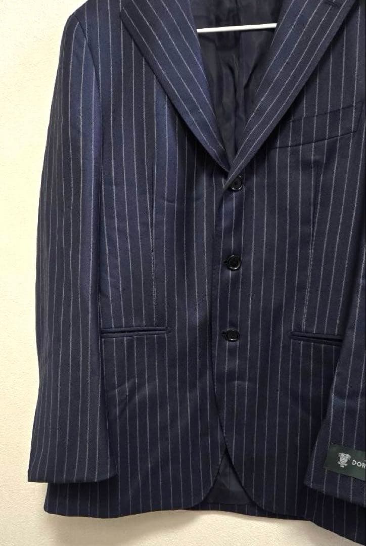 美品★SOVEREIGN ハンドライン チョークストライプ シングル3Bスーツ