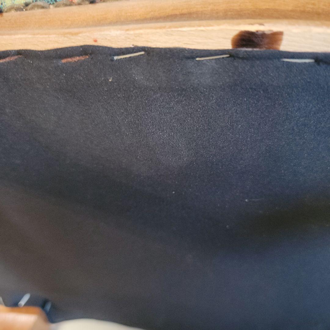 ヴィンテージオットマン　スツール　ゴブラン織り　ティーポット-カップ柄　低タイプ