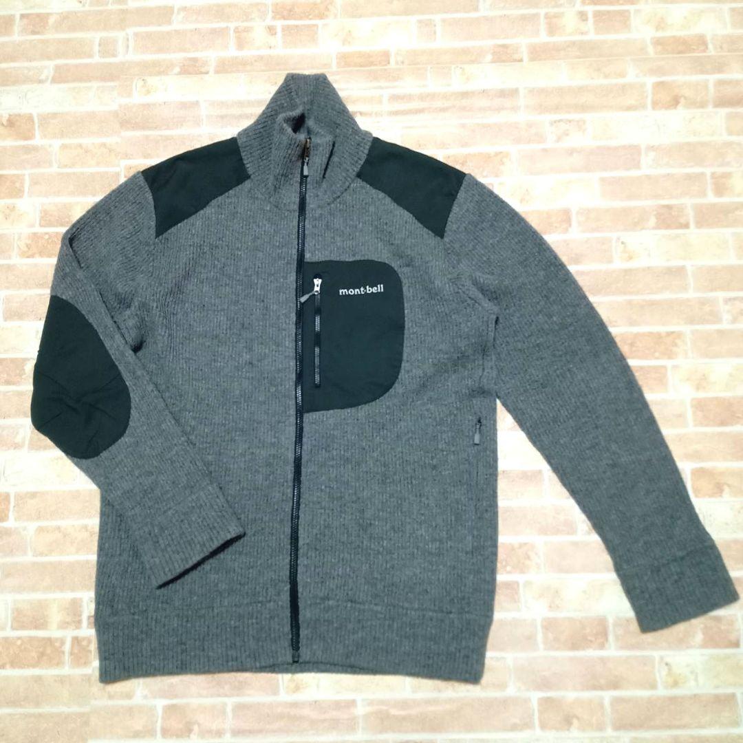 モンベル ミッテルレギ フルジップセーター 　グレー　メンズL
