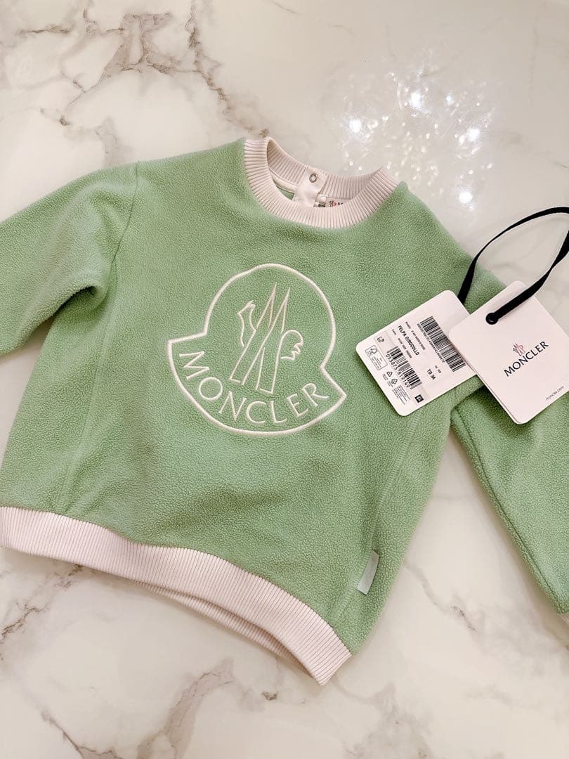 モンクレール　MONCLER ミントグリーン　トレーナー3A100cm タグ付き