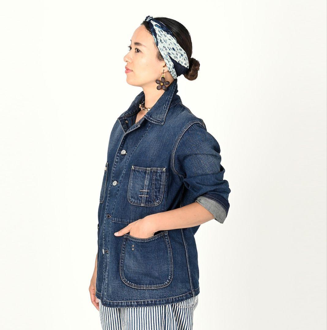 45R ライ麦デニムの908カバーオール（影色納戸　重）