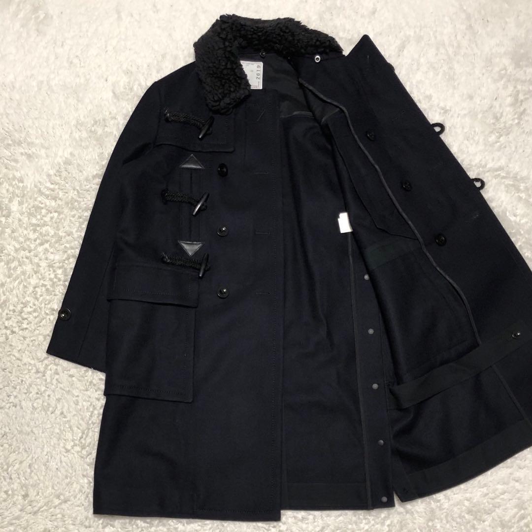 ［タグ付き未使用］sacai 21-02619 ウール　ダッフルコート　ボア
