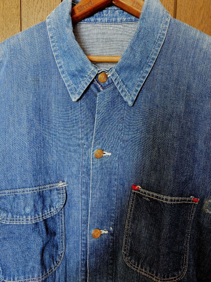60-70s ブルーベル ラングラー インディゴデニム カバーオール サイズ44