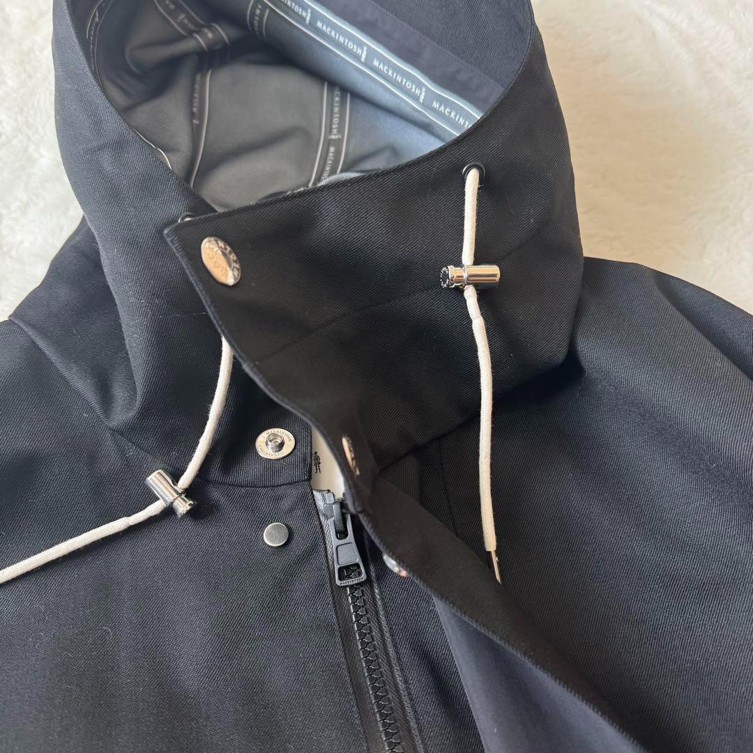 美品　マッキントッシュ　ウールショートモッズコート　マウンテンパーカー　黒　F