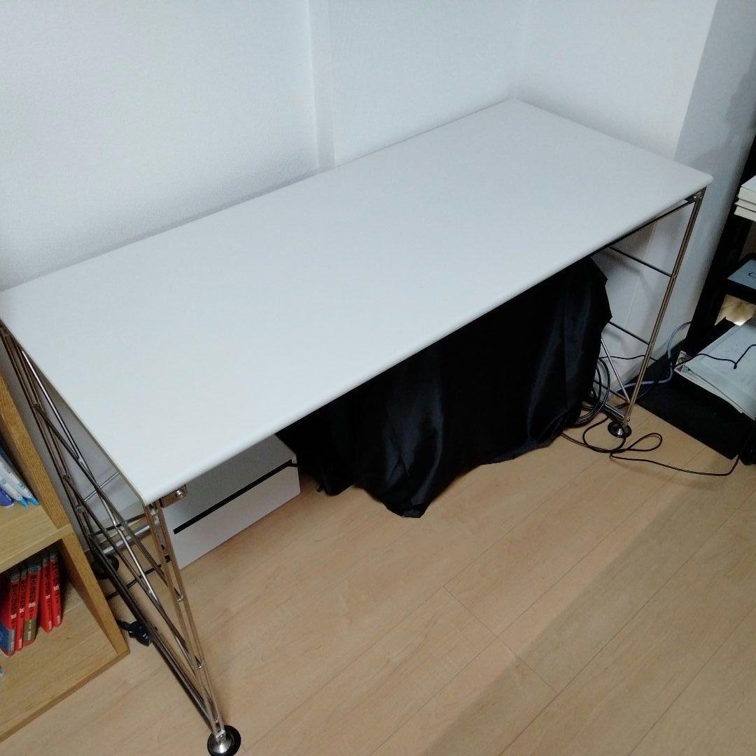 MUJI 無印良品 ステンレスユニットシェルフ デスク 120 × 52