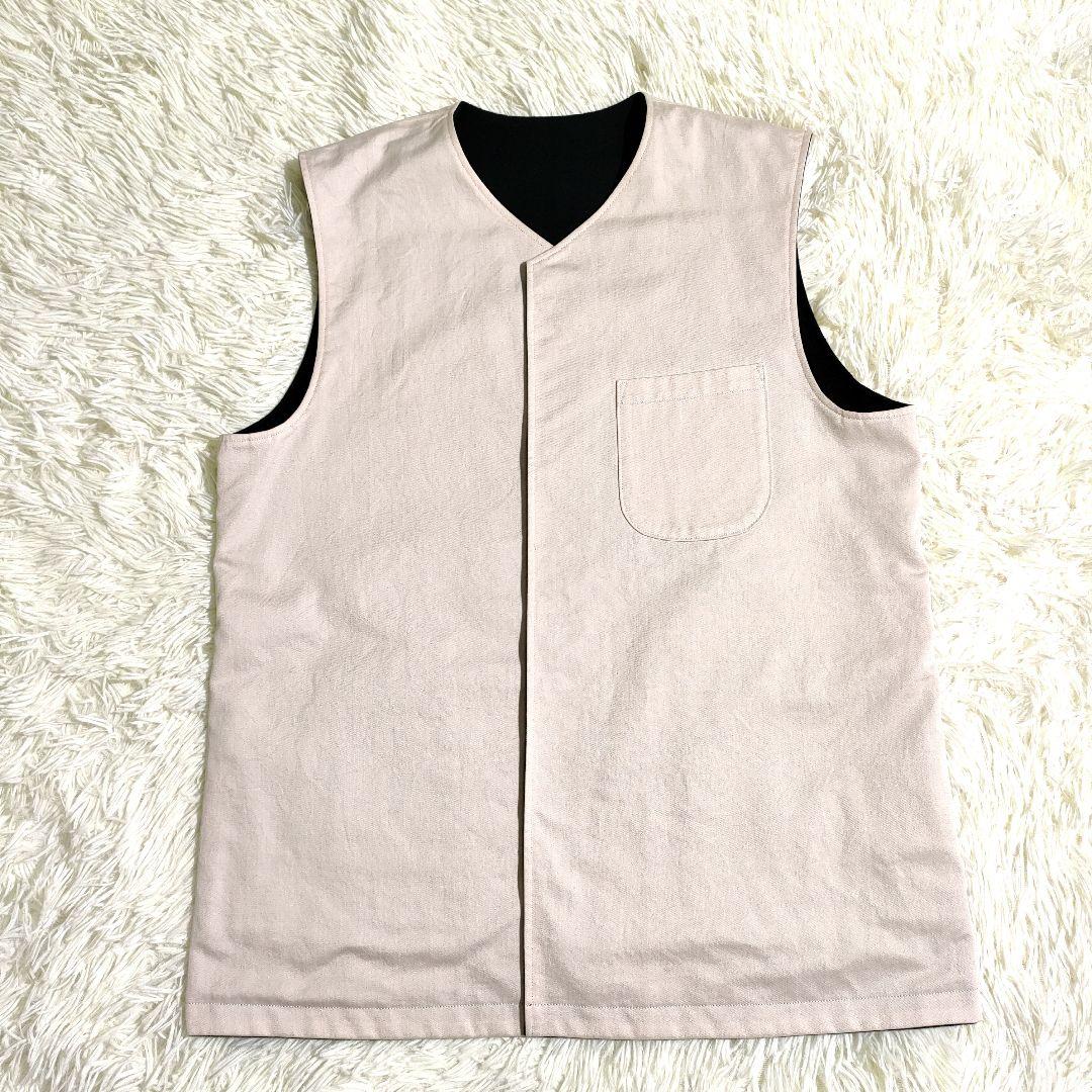 美品* tilt The authentics セーブル混 リバーシブル ベスト