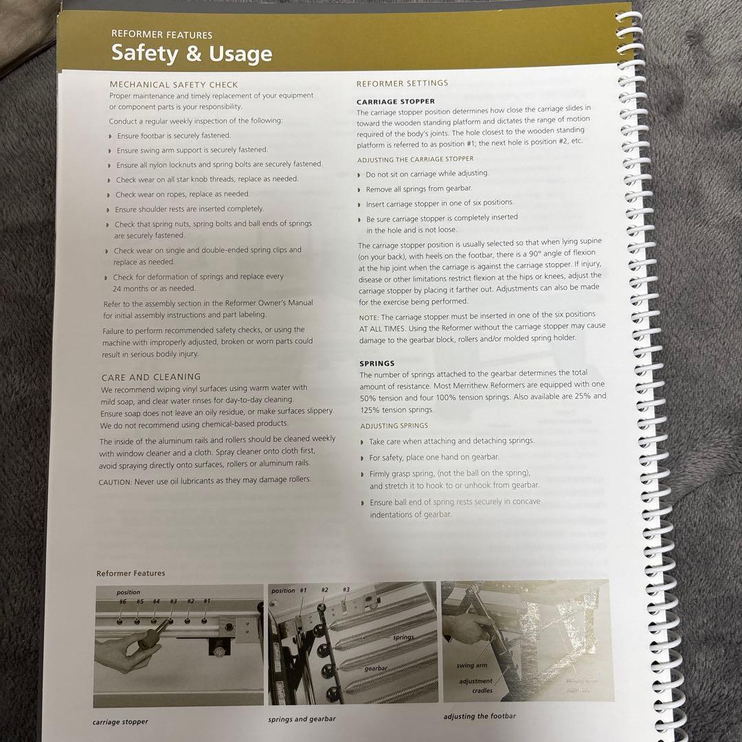 Stott Pilates Essential Reformer 英語マニュアル