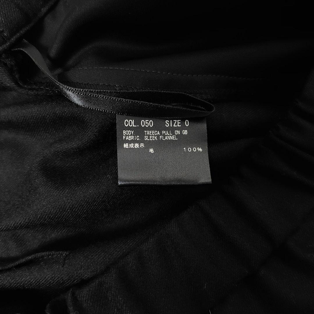 美品 Theory ウール フランネル プルオン パンツ 後ろゴム 黒 セオリー
