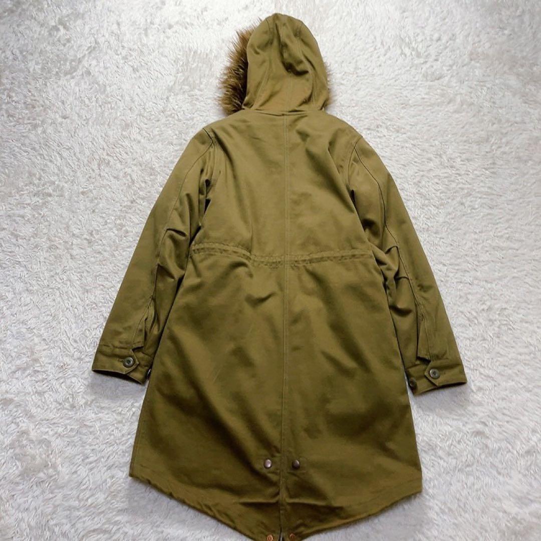 美品✨　フレッドペリー　モッズコート　ボアライナー　ファー　カーキ　 M相当