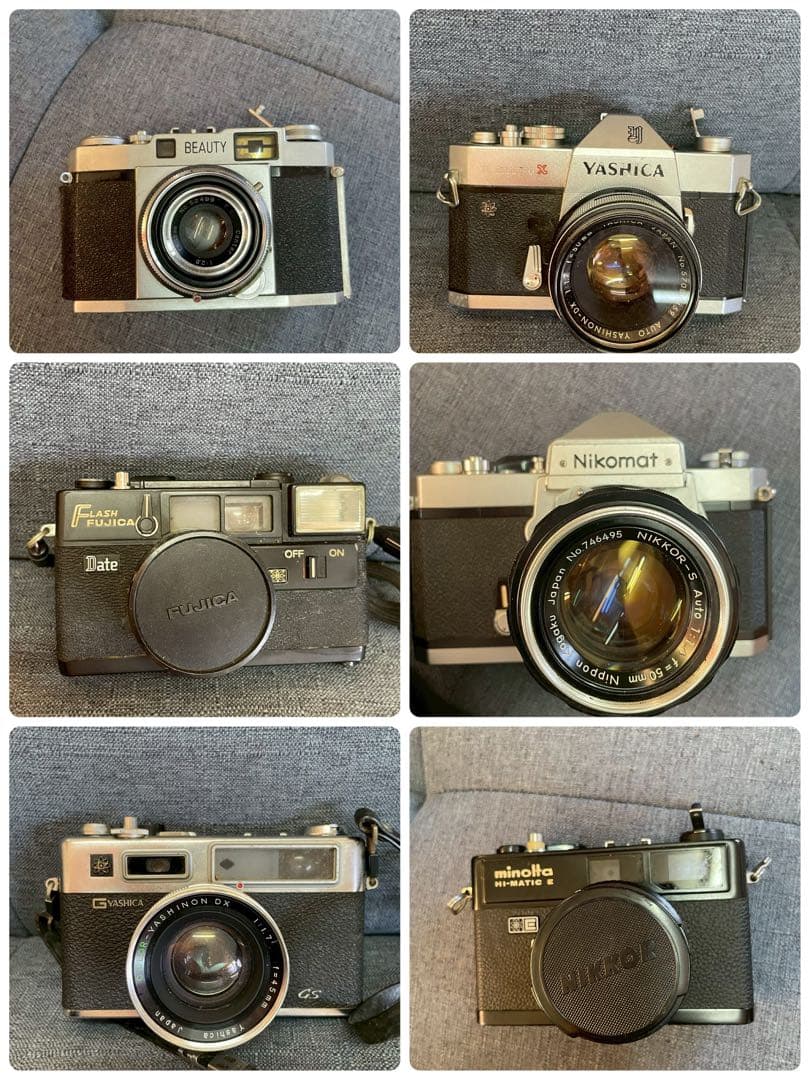 ❷カメラ6個まとめ売り 一眼レフ ミノルタ ヤシカいろいろ
