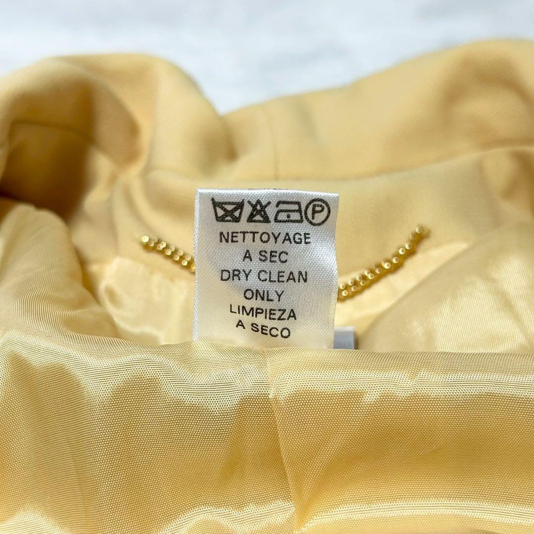 ★美品★セリーヌ　テーラードジャケット　ロング　36 金ボタン　イエロー