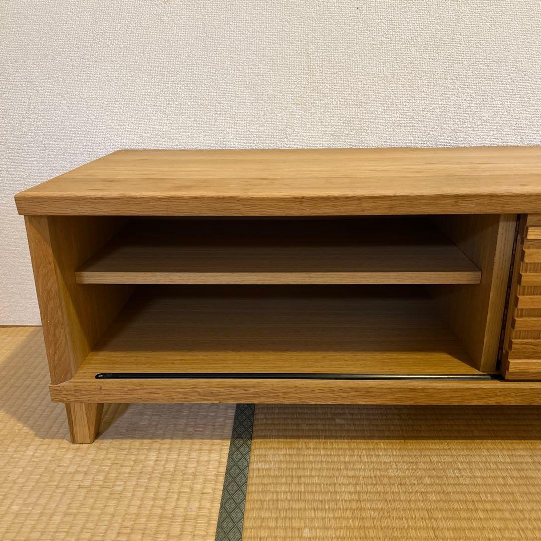 北欧風　テレビ台　ローボード　オーク　格子デザイン 120㎝
