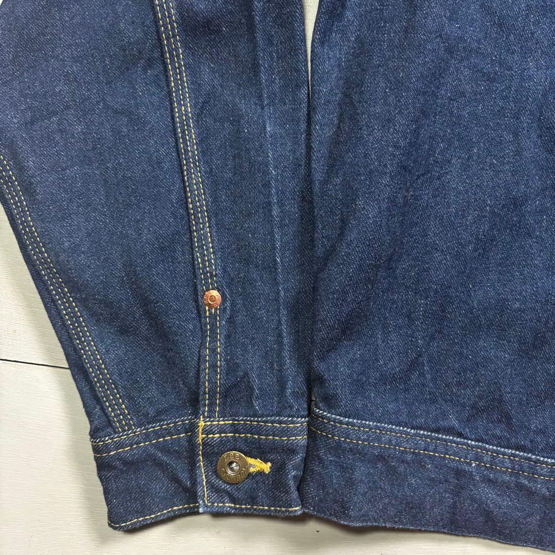 Lee 0401 デニムジャケット　1st 白タグ　濃紺　日本製　短丈　M