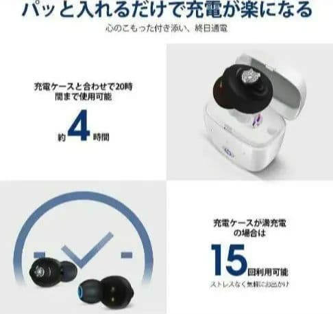 集音器 耳あな式 充電式 １ヶ月1回充電 音質の良さにこだわったモデル 難聴対策