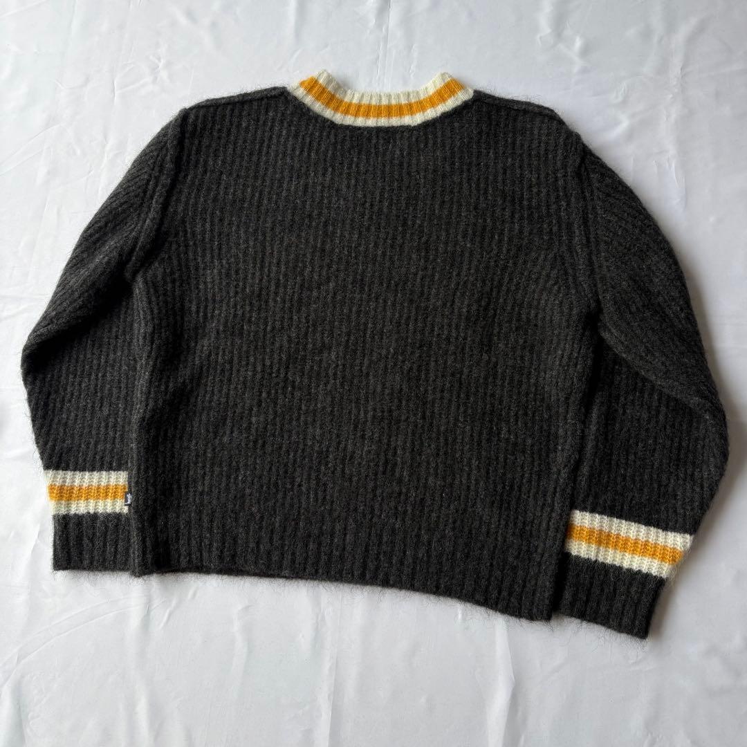 STUSSY MOHAIR TENNIS SWEATER モヘア ニット XL