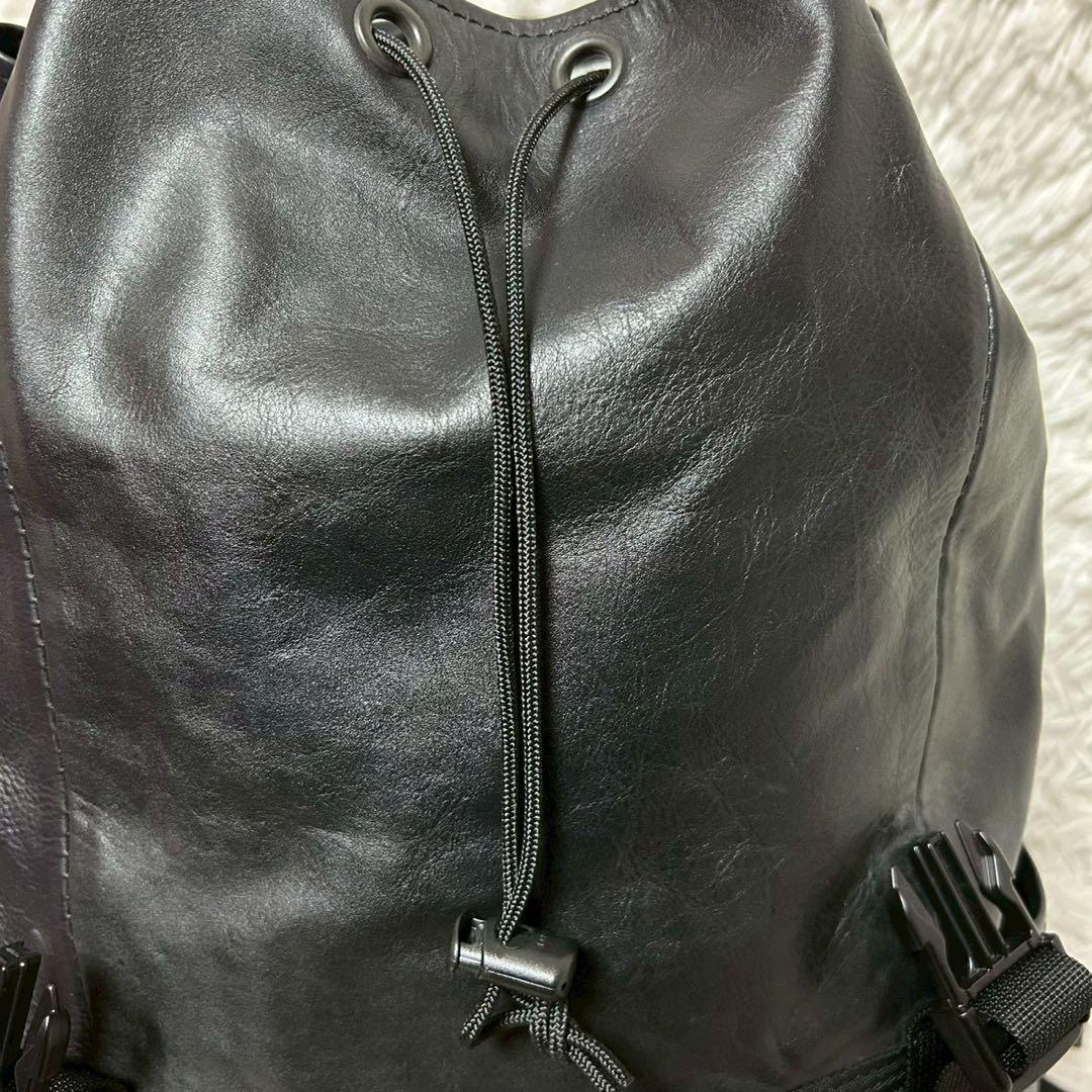 未使用級✨PORTER ポーター アルーフ リュック レザー ロゴ ブラック