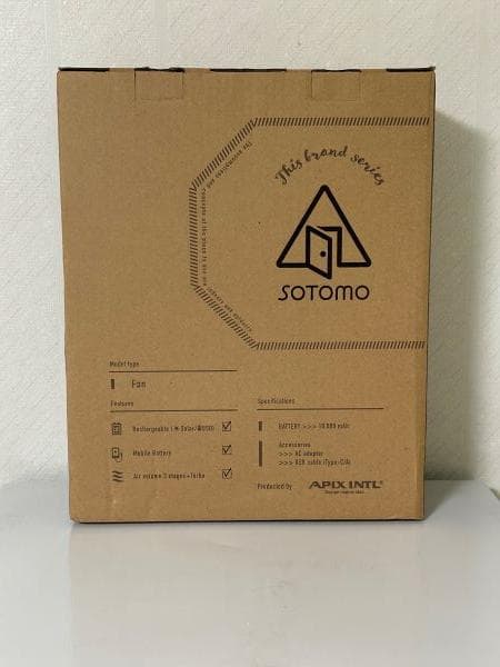 Y【未使用保管品】SOTOMO ソーラーパネル搭載 スタンド扇風機　S