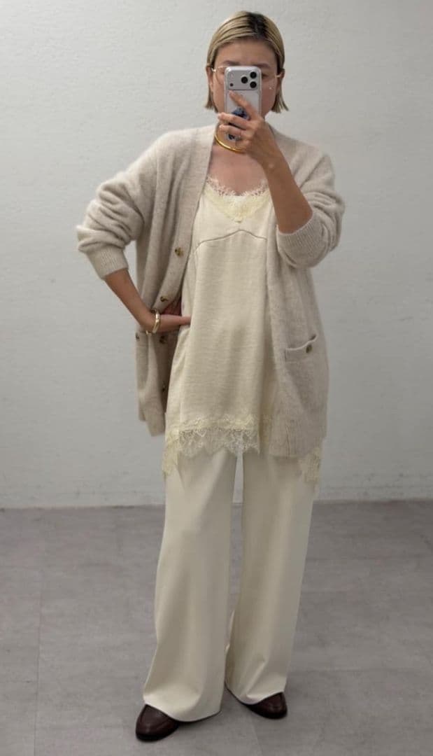 【新品・タグ付】ラウンジドレス　レースキャミ