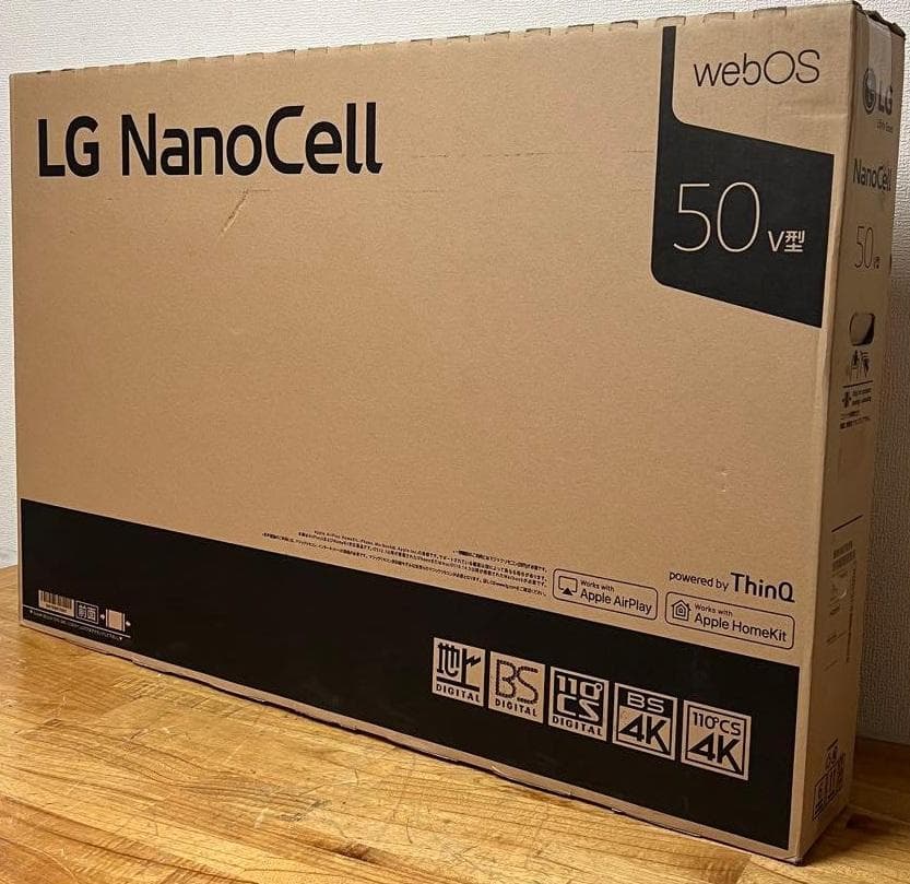 新品 LG 50V型 4K 液晶テレビ 50NANO76JPA 動画アプリ搭載