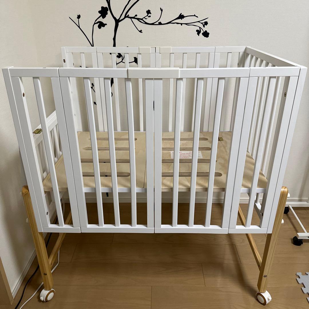 大和屋　パタン2 折りたたみミニベビーベッド　60×90