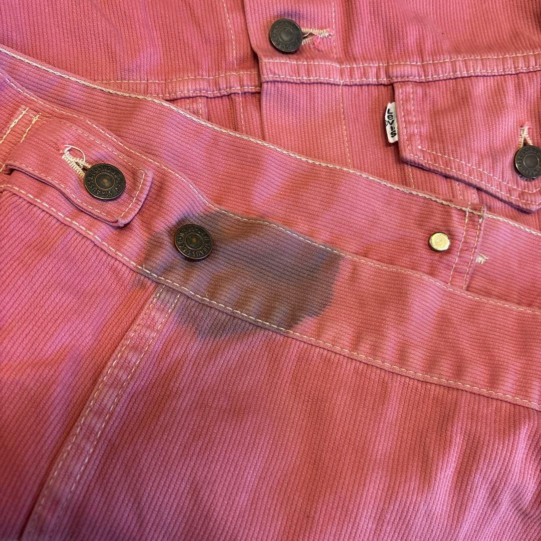 希少 90sリーバイス 70505コーデュロイ ピンク（シミあり)