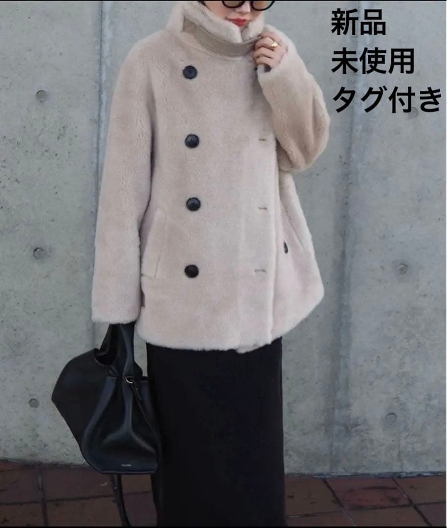【新品未使用】LAULEN B3 ボアジャケット スタンドカラーファーコート M