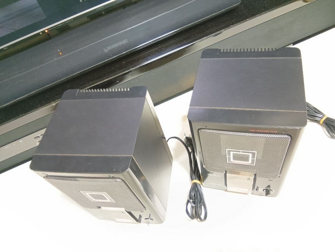 1980's　AIWA アイワ AFB-10 ペア スピーカー アンプ内蔵