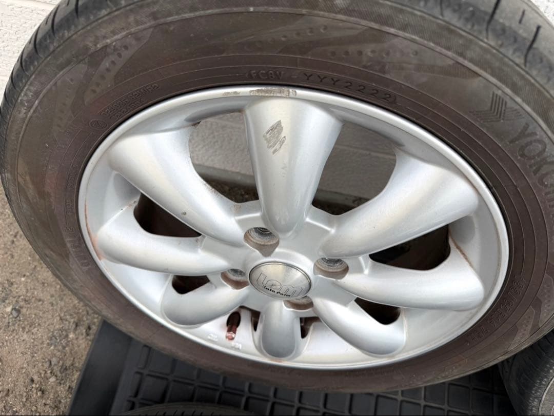 ララパーム14インチ　アルミホイールタイヤ付き4本セット