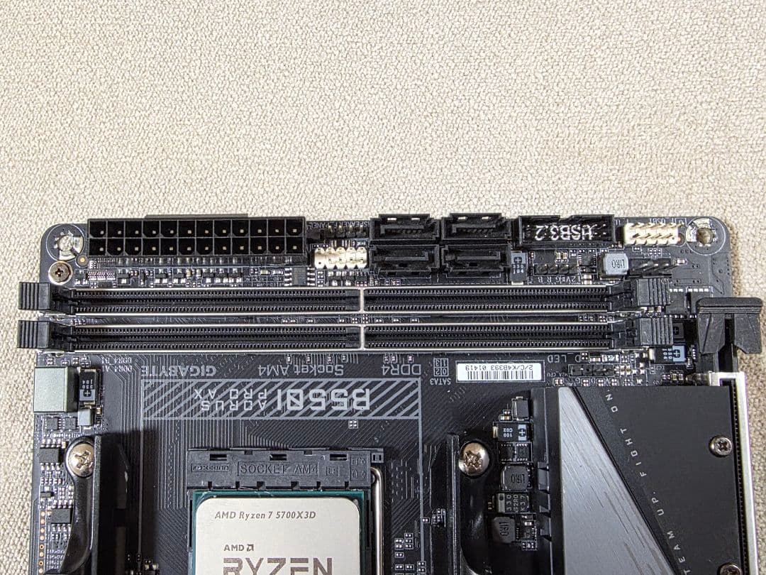 Ryzen 7 5700X3D + B550I AORUS PRO AX セット