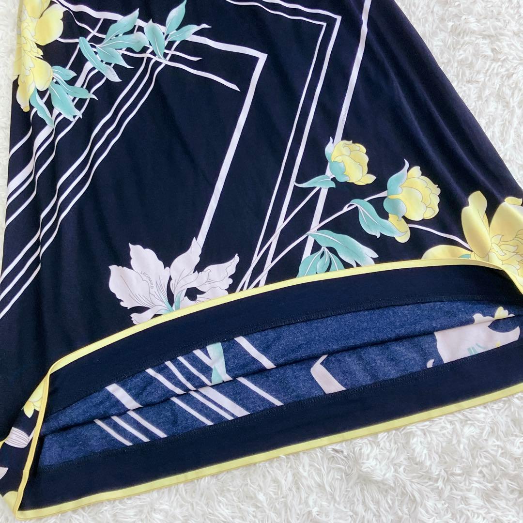 大きいサイズ✨近年 レオナール カットソー チュニック カンカン トリム 42