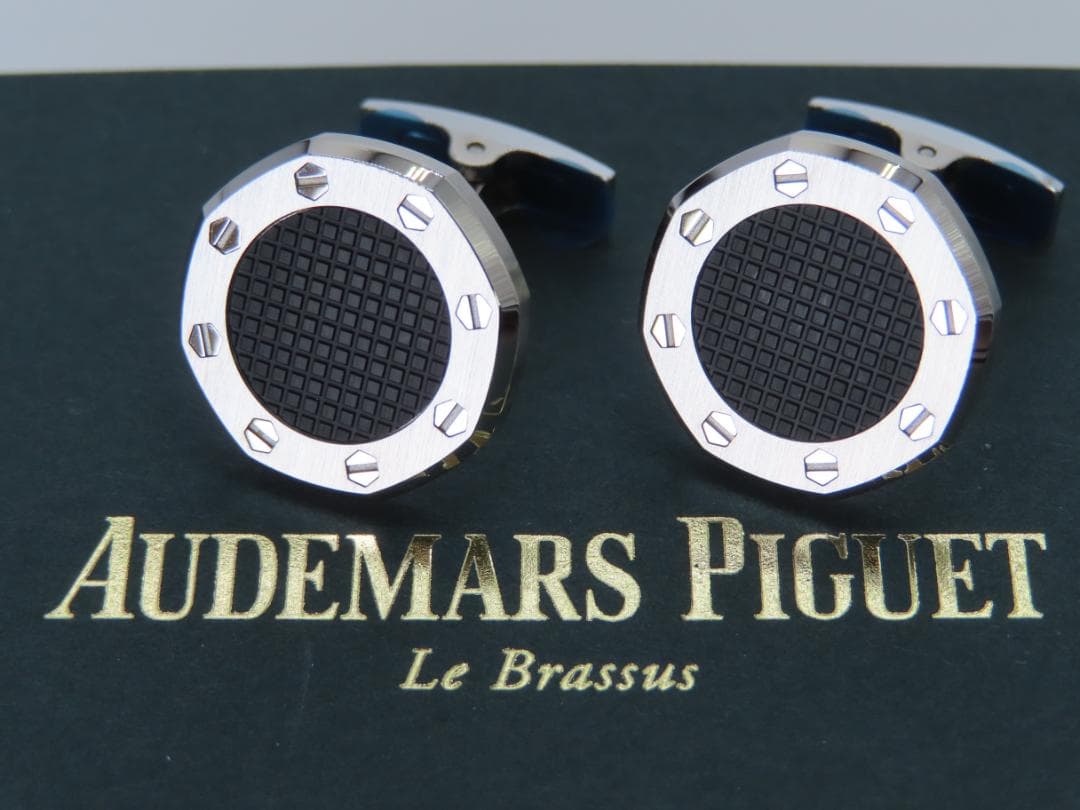 オーデマピゲ ロイヤルオーク カフス ボタン カフリンクス ブラック 黒 AP