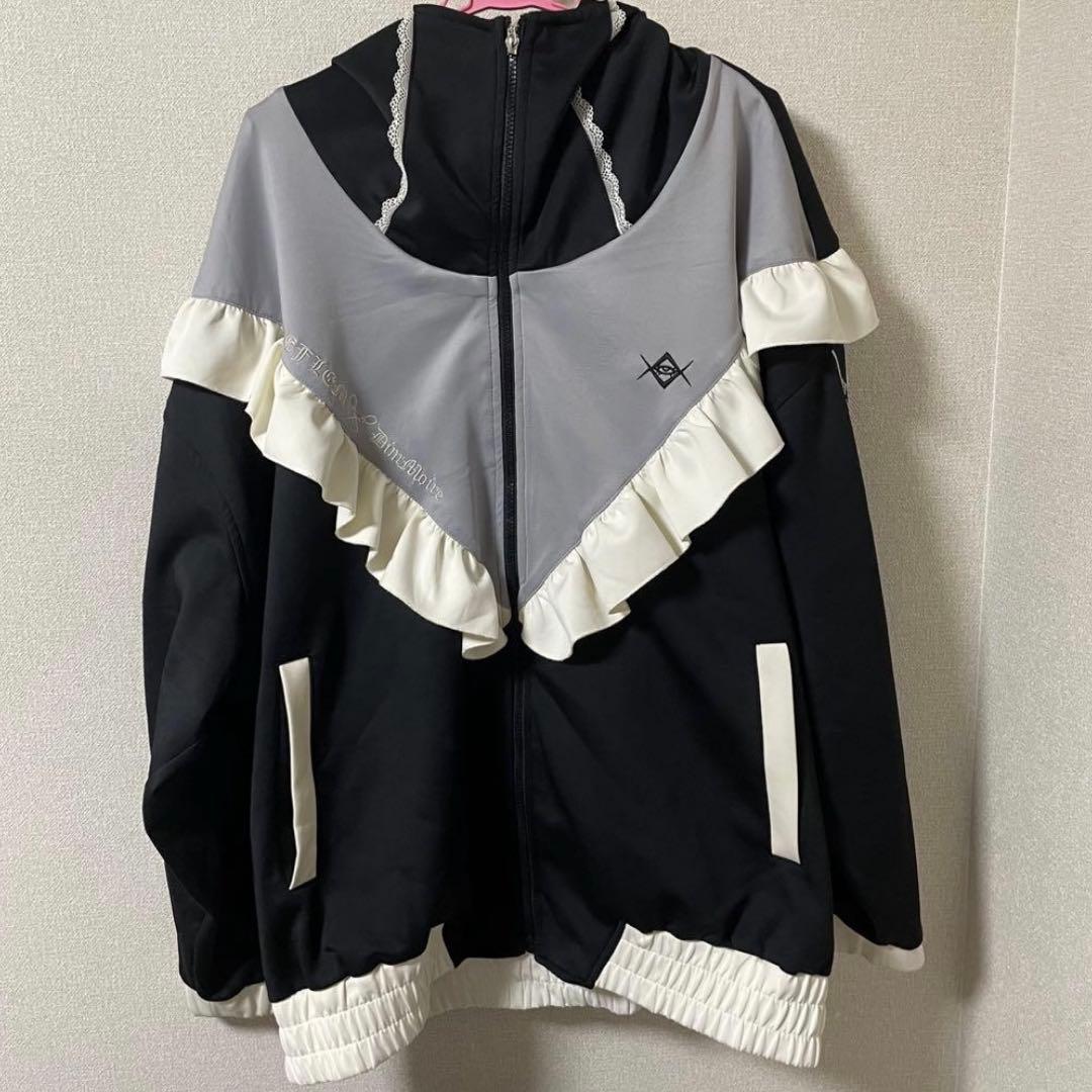 【REFLEM×DimMoire】切り替えジャージパーカー【コラボ商品】