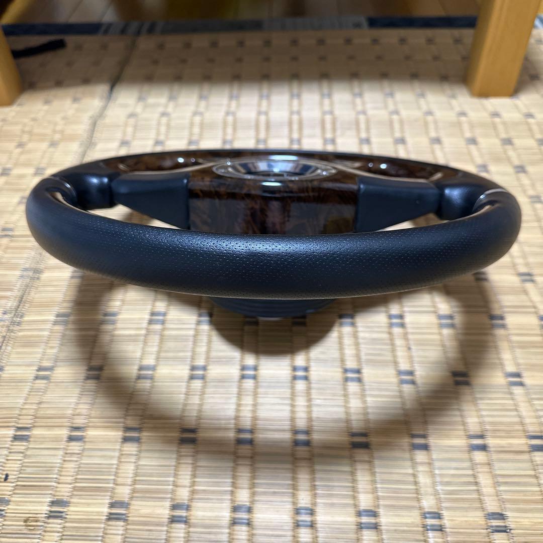 ファブレス ステアリングホイール ウッド調