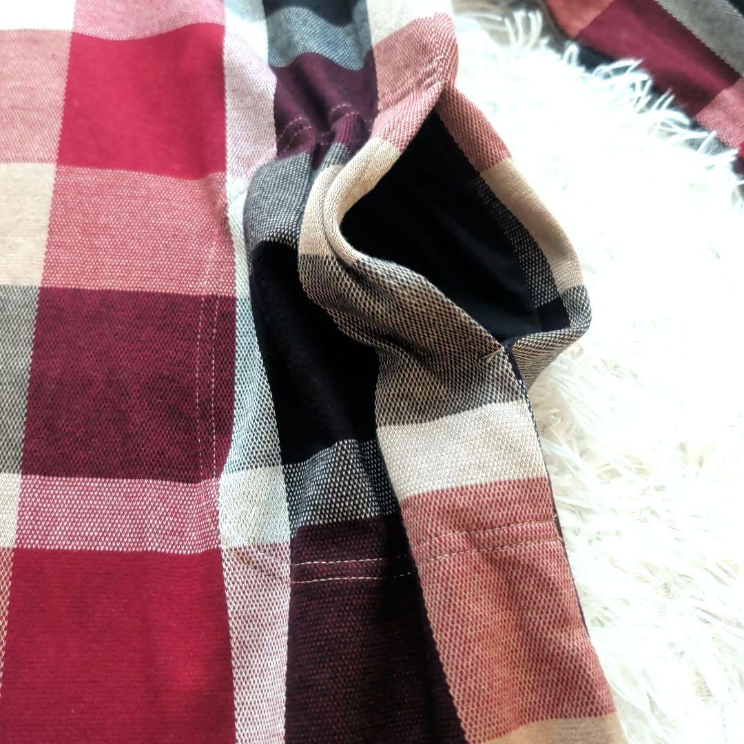 極美品 ブルーレーベルクレストブリッジ フード付きチェックワンピース 38 近年