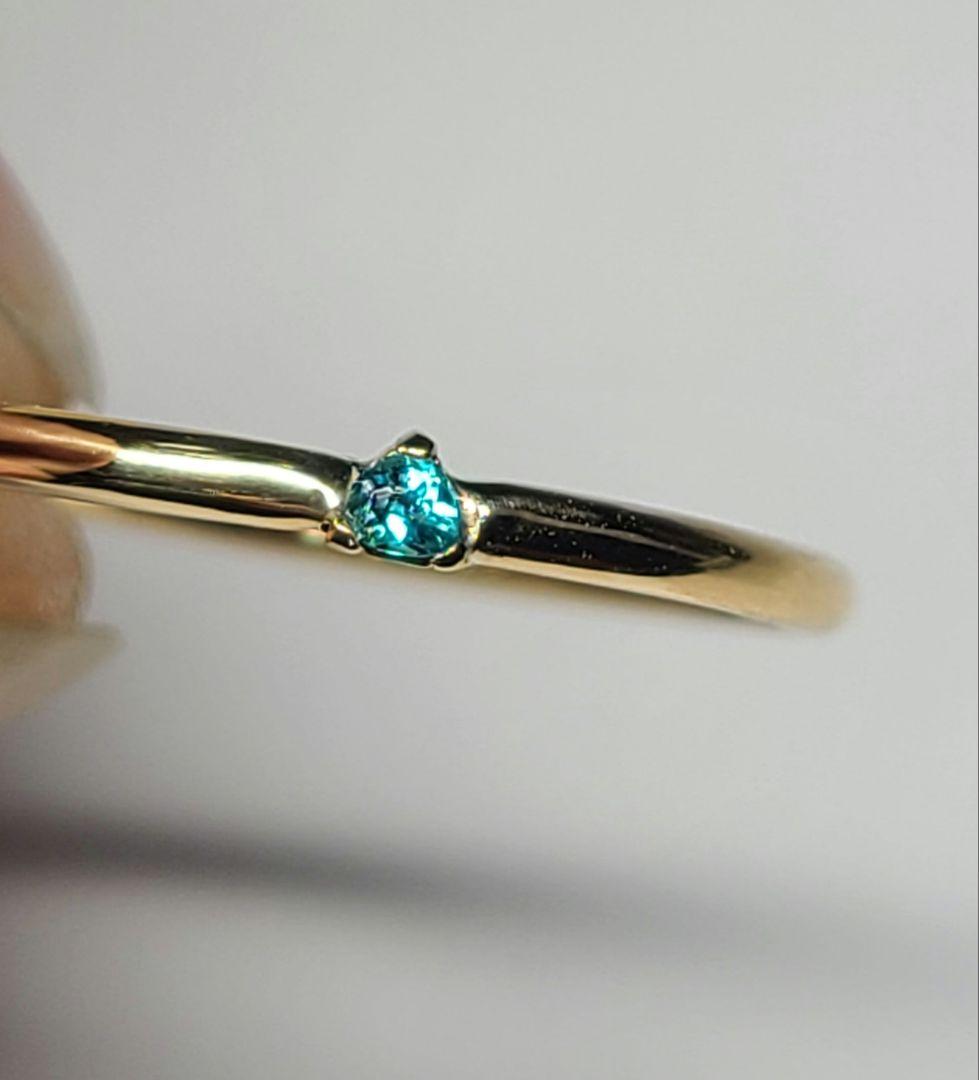 みるくる★ブラジルバターリャパライバトルマリンリング18金★