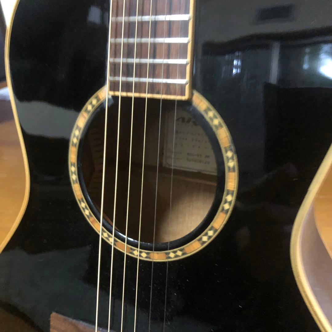アコースティックギター ブラック 6弦