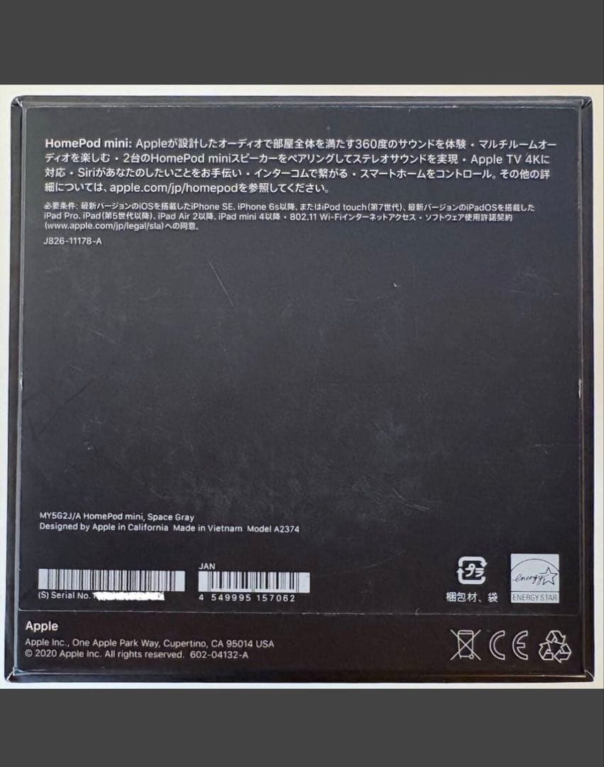 【美品】Apple Pod mini スペースグレイ （ペア）