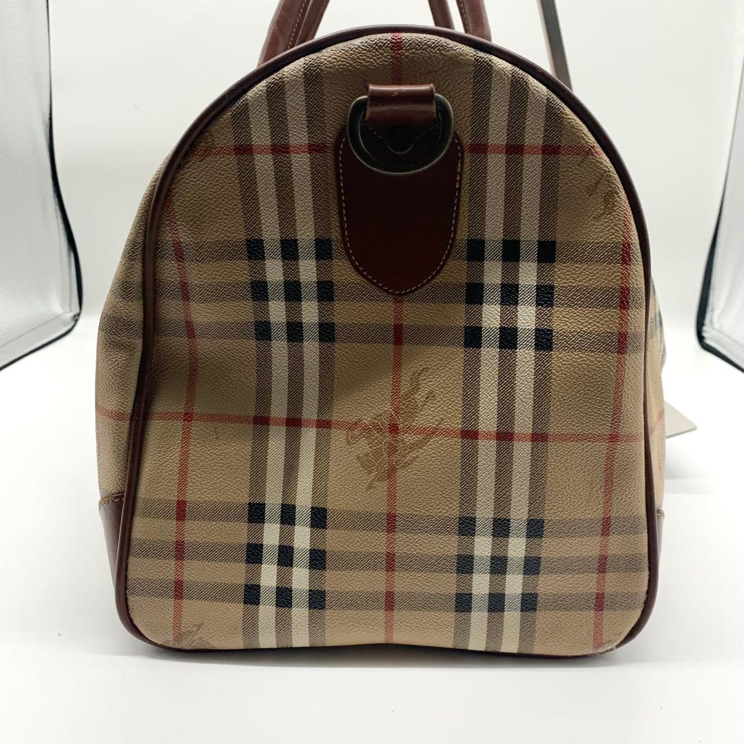バーバリー ボストンバッグ ノバチェック シャドーホース 2way PVC