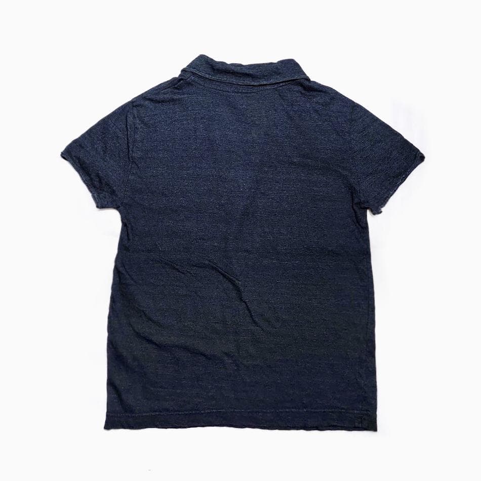 45R✨45rpm 度詰天竺の908 インディゴ 藍染 R刺繍 ポロシャツ