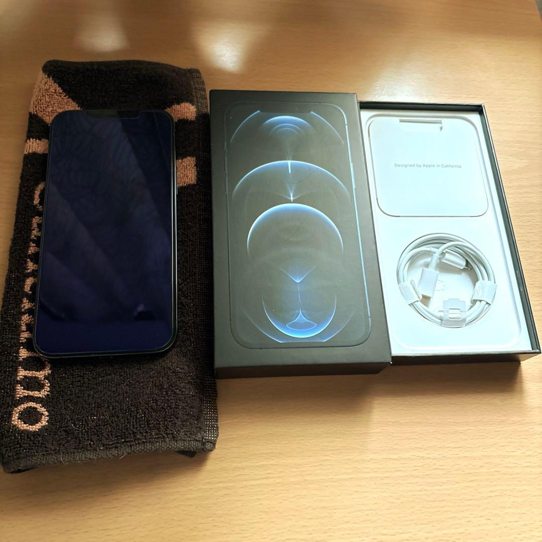 美品　iPhone12 ProMax 256GB パシフィックブルー　全付属品付