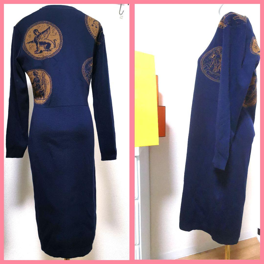 こたつ!希少フェンディFENDIズッカ ニットワンピース44サイズLL