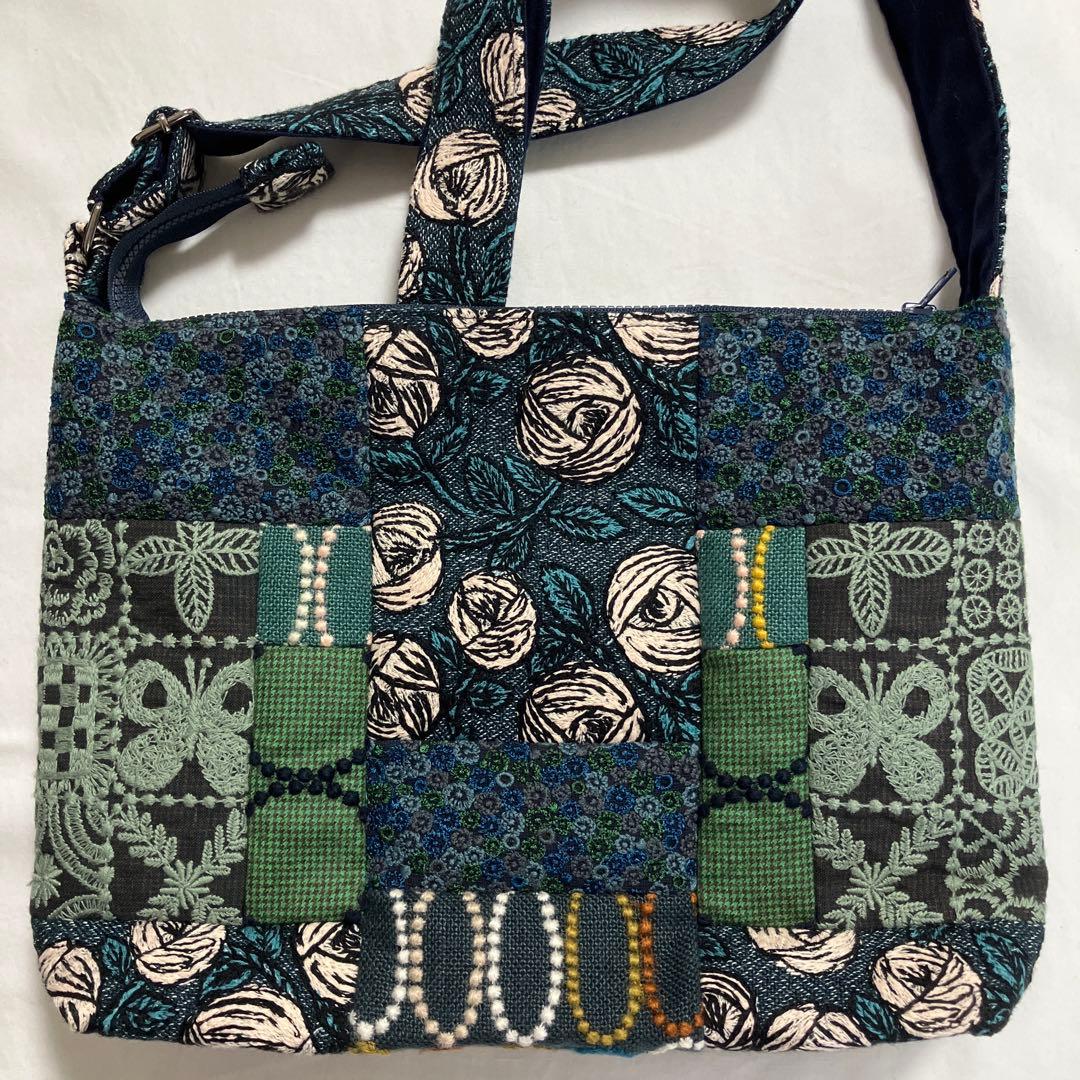 t)ミナペルホネン☆ハンドメイド パッチショルダーバッグ(rosy)